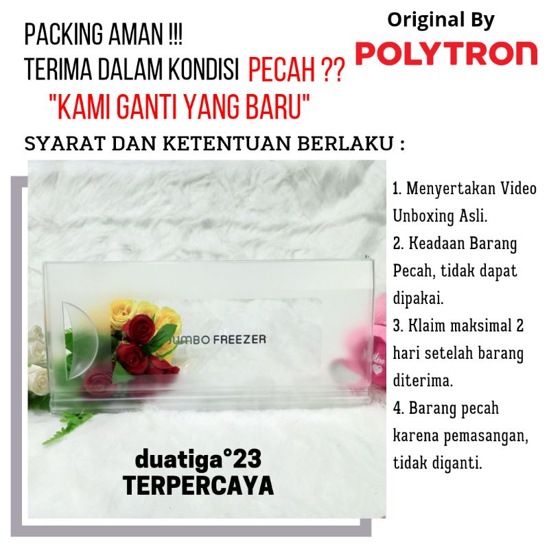 [TERMURAH] PINTU FREEZER TUTUP FREEZER KULKAS POLYTRON 1 PINTU PR15 PR16 PR17 JUMBO FREEZER ORIGINAL
