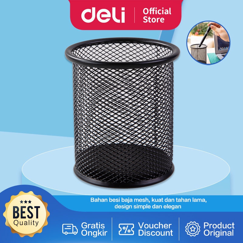 

Deli Tempat Pulpen 91 x 98mm 65g Warna Hitam Bahan kuat Tahan Lama E9172