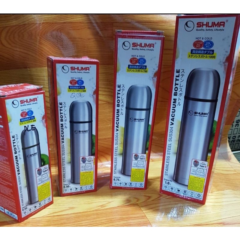 termos Shuma /termos air panas Dan Dingin/ Ukuran 350ml , 500ml , 750ml , 1000ml - Dengan Tas