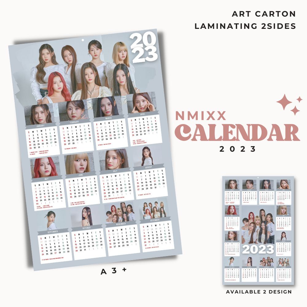 2023 KALENDER NMIXX KPOP + LAMINASI 2SISI IDOL KOREA MURAH UNOFFICIAL HAEWON LILY SULLYOON JINNI BAE JIWOO KYUJIN READY STOCK !