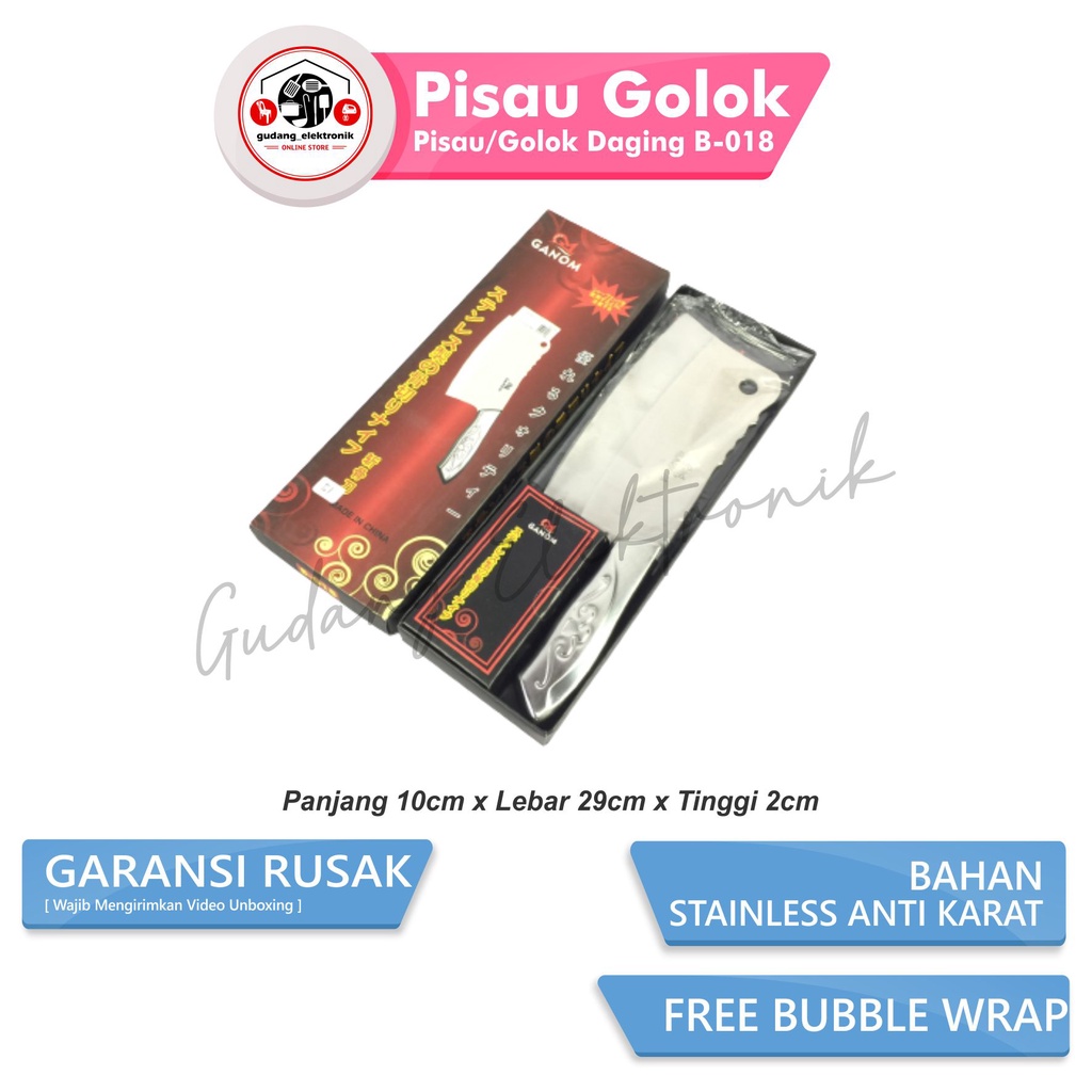 Pisau Golok Daging Ukuran Besar Pisau Golok Daging