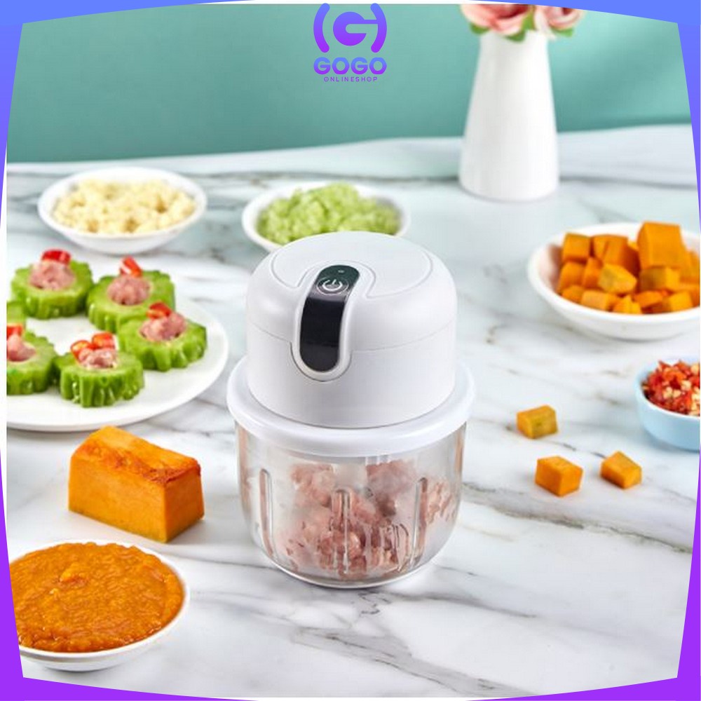 GOGO-C454 USB Mini Chopper Blender Bumbu Portable Mini Cooper Blander mini Serbaguna Blender Daging Portable Blender USB CHARGING Multifungsi