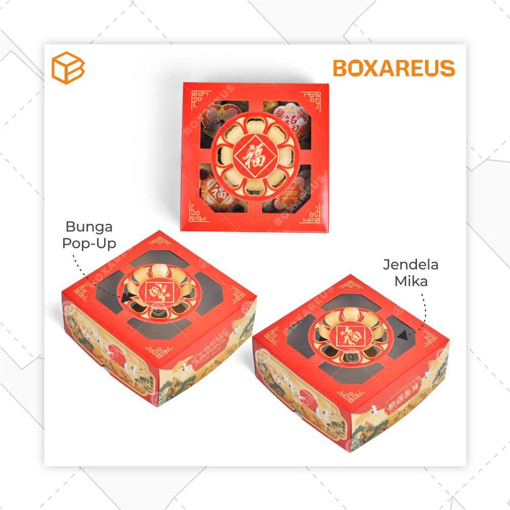 Cake Box Hampers Imlek Kotak Kue CNY Dus Cookies Packaging Kemasan | AHBX 20