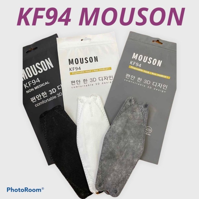 [ MOUSON ] Masker KF94 4ply convex mask KOREA impor isi 10pc
