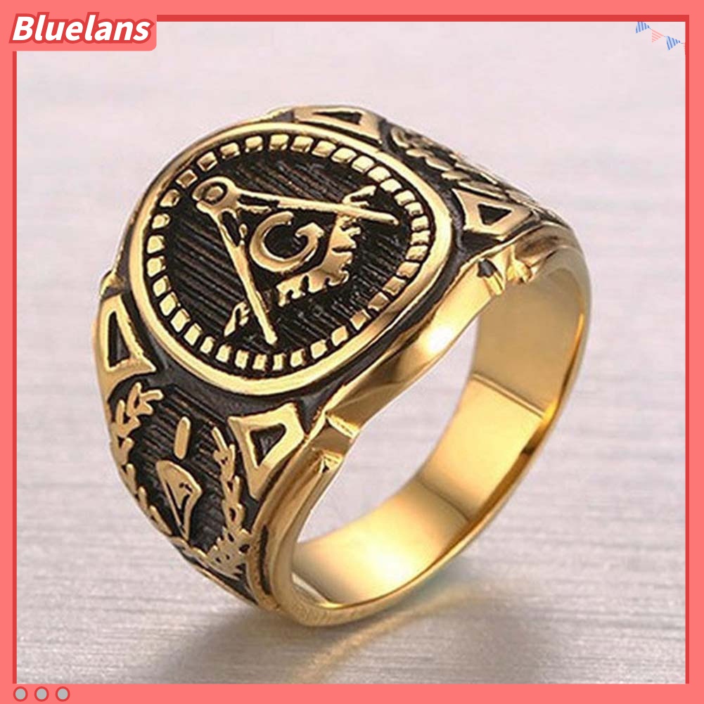 Cincin Bahan Alloy Gaya Vintage Punk Untuk Pria