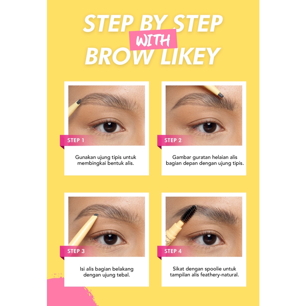 DAZZLE ME Brow Likey | Automatic Eyebrow Pencil Waterproof Pensil alis BPOM