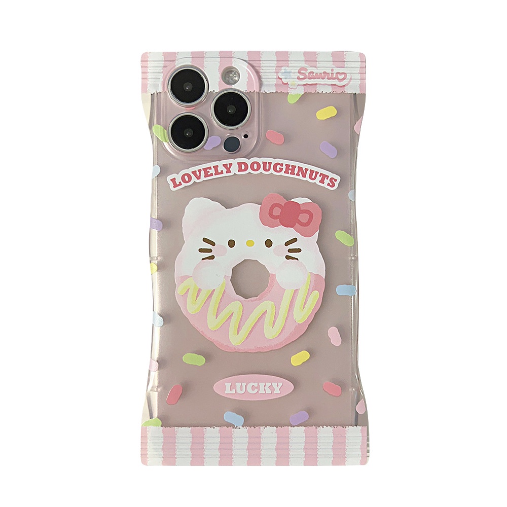 Ins Soft Case Silikon Transparan Motif Donat / Kucing Untuk Iphone 14 11 12 13 PRO MAX