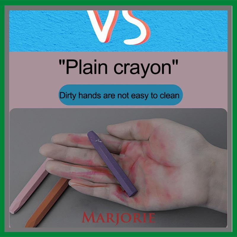 Krayon Plastik Segitiga Krayon Plastik Segitiga Keselamatan Anak-Anak Balita yang Dapat Dicuci Menggambar Pena Corat-Coret Pena-MJD