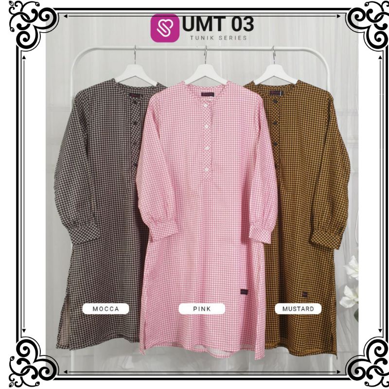 Tunik Premium Adem Katun Jepang Ukhti UMT03 by Ukhti Munira Pakaian Muslim Wanita  Atasan Lengan Pan
