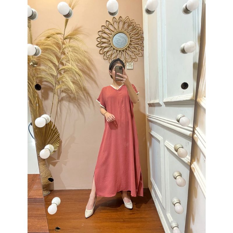 DASTER TIARA RAYON MOTIF BERSAKU / DASTER KERAH BUNGA by ZIARA.ID