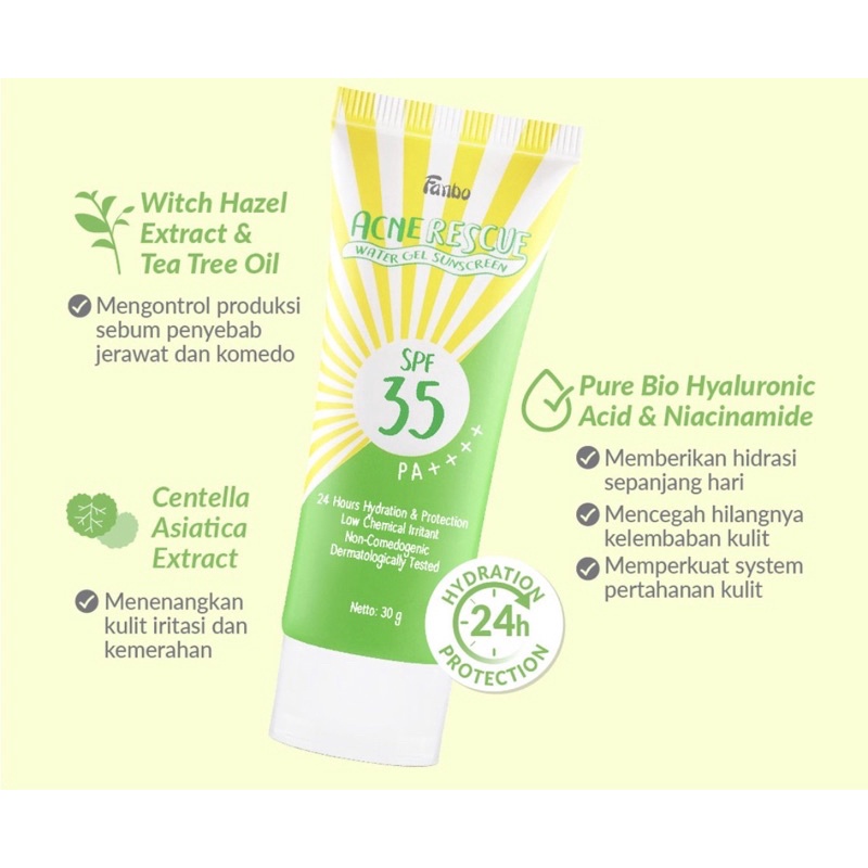 Fanbo Acne Rescue Water Gel Sunscreen SPF35