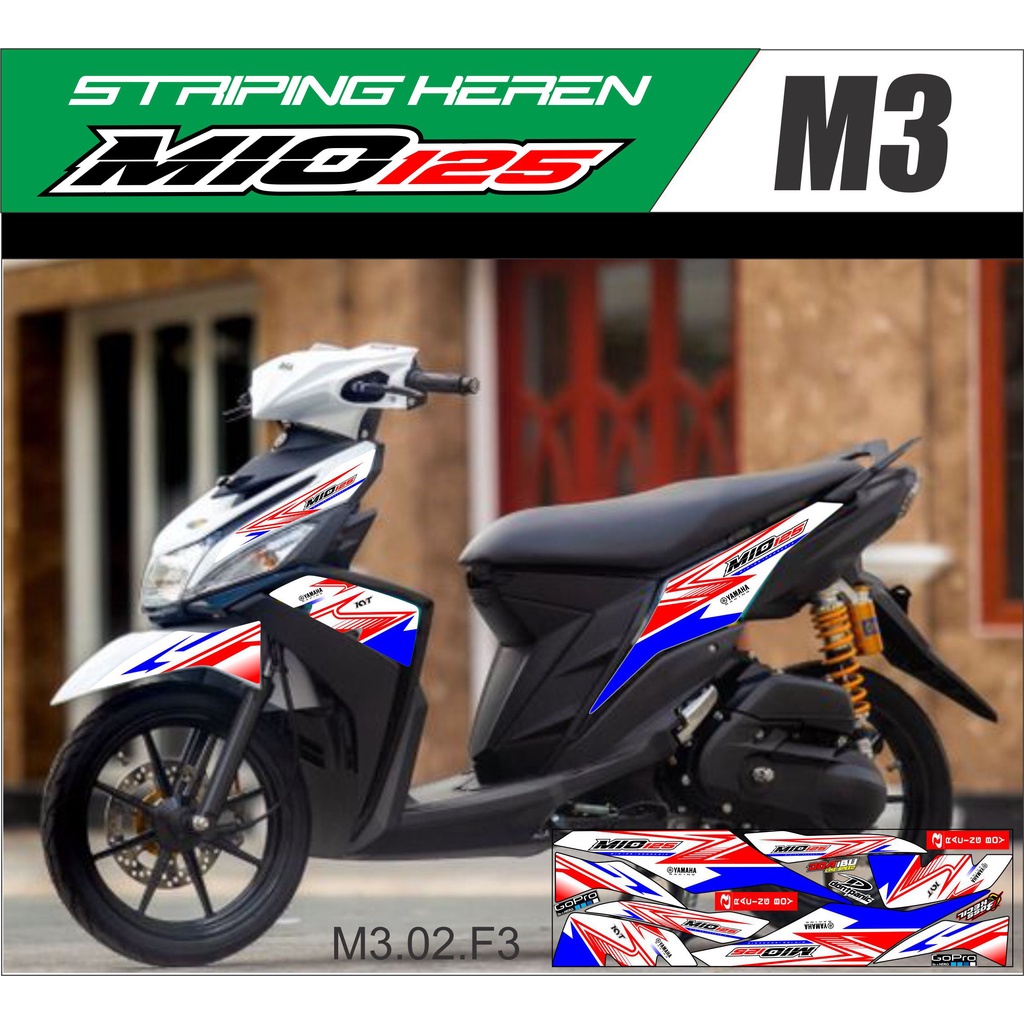 STRIPING STIKER YAMAHA MIO M3 125 VARIASI KEREN #STRIPING STIKER YAMAHA MIO M3 125# STRIPING STIKER 