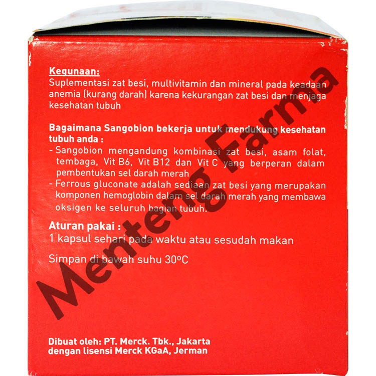 Sangobion Strip 4 Kapsul - Obat Penambah Darah dan Anemia