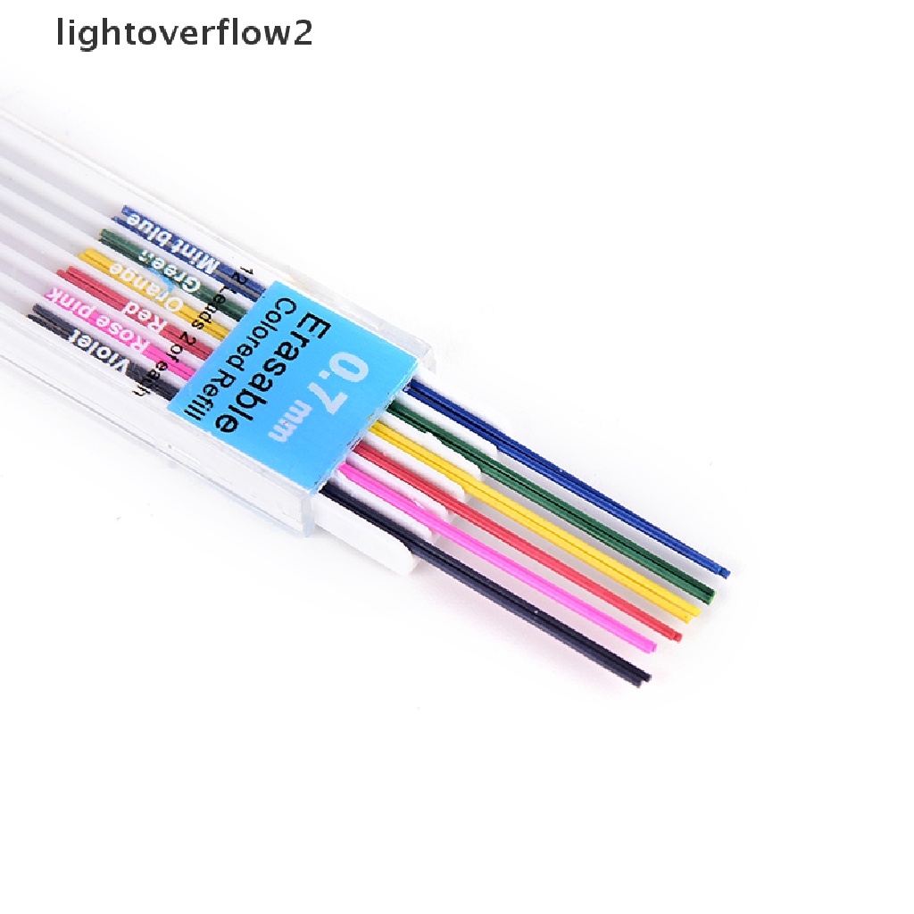 (lightoverflow2) 1 Kotak Pensil Mekanik 0.7mm Bisa Dihapus Untuk Pelajar