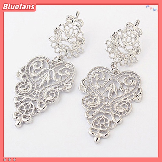 Bluelans Vintage Women Bohemian Hollow Design Long Drop Dangle Earrings Piercing Jewelry