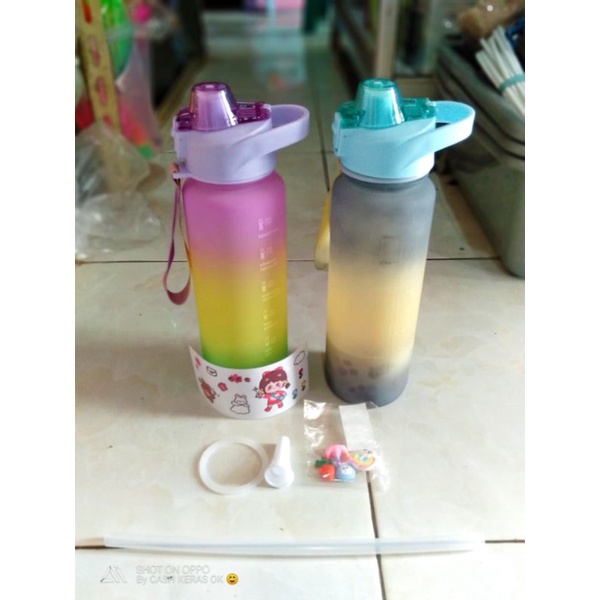 BOTOL RAINBOW 1L/BOTOL PELANGI/BOTOL MINUM VIRAL 1L