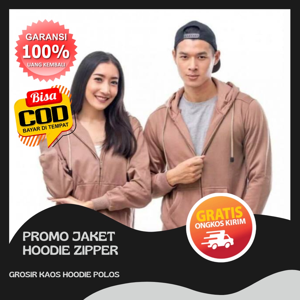 JAKET HOODIE ZIPPER POLOS PRIA WANITA / JAKET DISTRO / SWEATER POLOS / JAKET POLOS UNISEX M L XL XXL