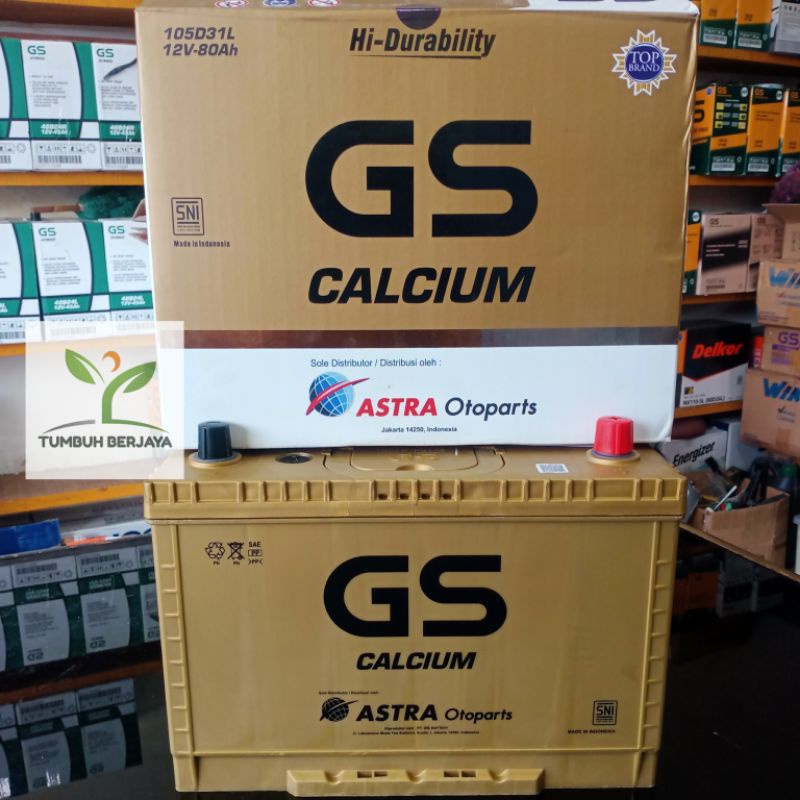 Aki mobil Kering GS ASTRA CALSIUM 105D31L Pajero Dakar Fortuner Diesel