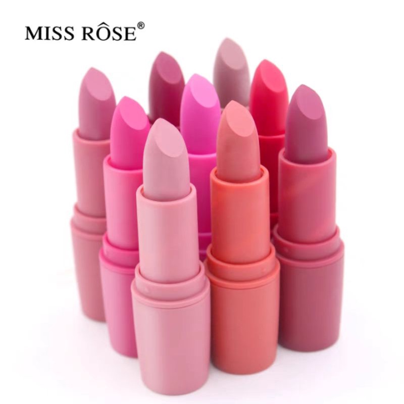 Miss Rose Lipstick Tahan lama Matte Kecantikan Pelembab Bibir Halus 20 Color