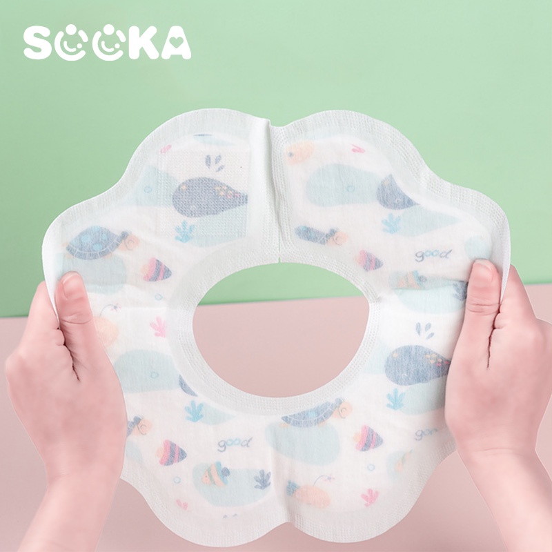 SOOKA Handuk BIB Slabber Non Woven Fabric Quality / Celemek Slabber Bayi Kartun Lucu SK-ECA1053