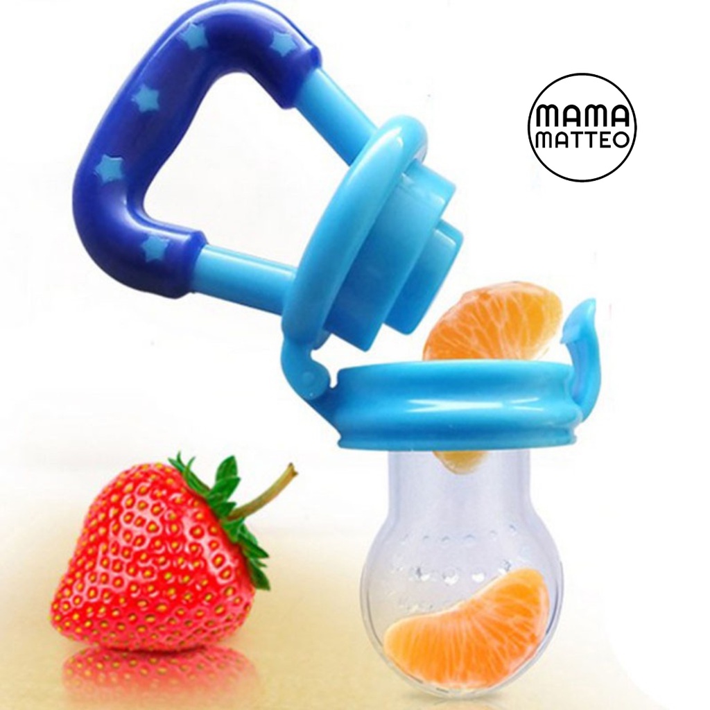Empeng Dot Buah Bayi Usia 6-9 Bulan / Food Fruit Feeder / Teether Buah Gigitan Bayi Warna Biru Pink Kuning Hijau