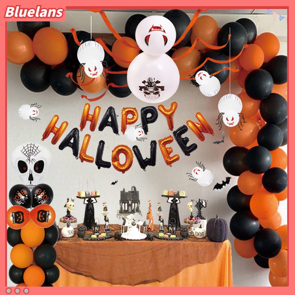 1 Set Balon Portable Bentuk Laba-Laba Untuk Dekorasi Halloween