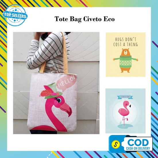 Tote Bag Denim Tas Kain Aesthetic Kekinian Shoulder Bag Fashion Korea Wanita Dewasa Aksesoris Tas Ke