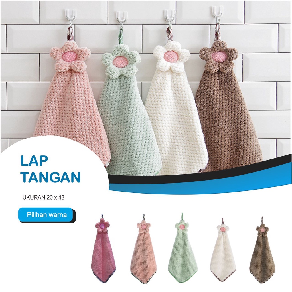 Lap Tangan Bunga Ukuran 43x20cm - Sandy Collection