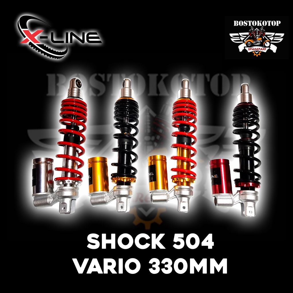 X-Line Shock Skok Sok Shockbreaker Belakang Variasi Tabung Bawah Vario 110 125 330mm Tipe 504 Origin