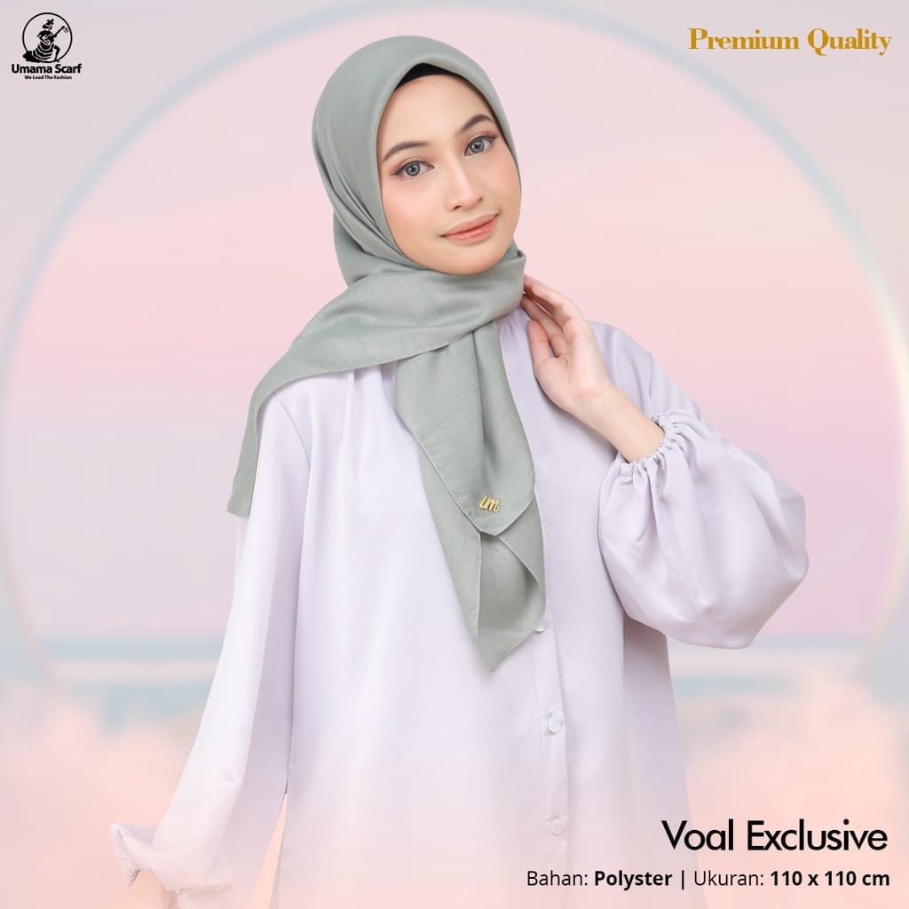 UMAMA VOAL EXCLUSIVE - JILBAB KERUDUNG SEGEMPAT POLOS MURAH PREMIUM BASIC VOAL METAL PART 1