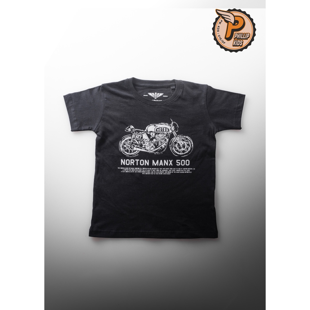 PHILLIP WORKS TSHIRT Norton Manx Kids - KAOS MOTOR ANAK