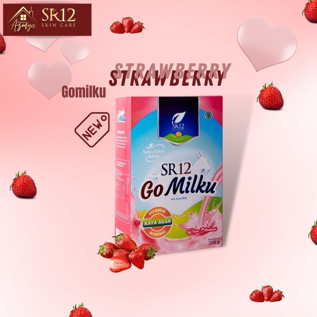 

BEST SELLER Susu Gomilku Strawberry SR12 Susu KAMBING Etawa 200g & 600g