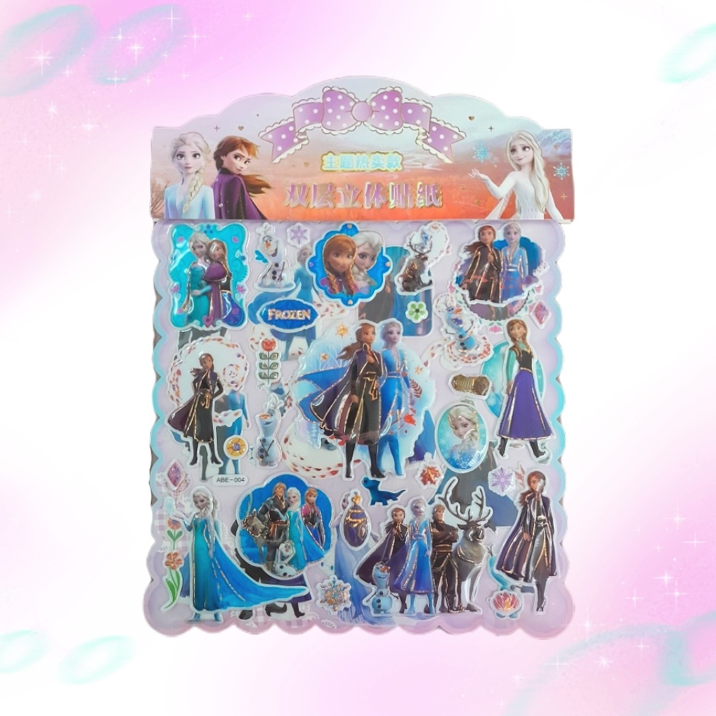 

Gambar Tempel Tas Sticker Stiker Anak Karakter Disney Princess Anna Elsa Frozen Isi 2 Lembar