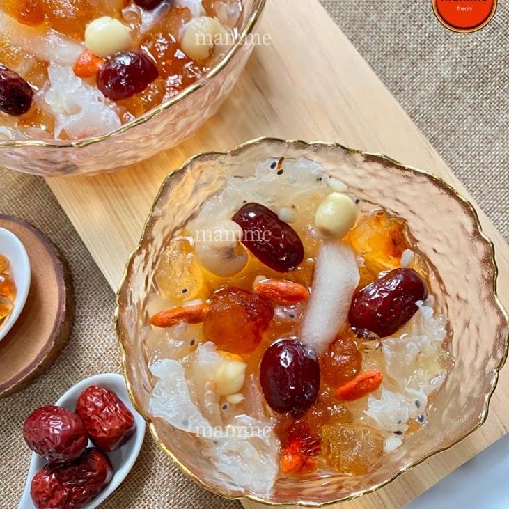 

GRATIS ONGKIR✅MAMME Paket Peach Gum Dessert Komplit kualitas super grade A 150 gr 5-6 cups Tao Jiao HALAL|KD7