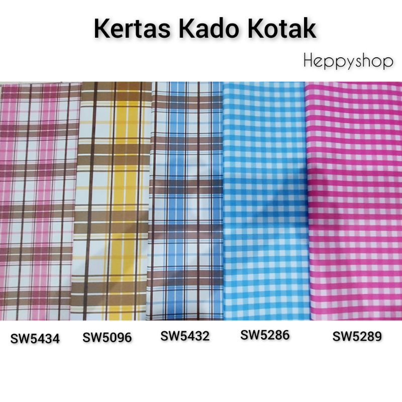 

Kertas Kado Garis Kotak Polkadot, Kertas Kado Simple