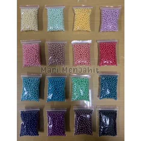 Mutiara Tembak Tanpa Lubang 6mm - 50 gram