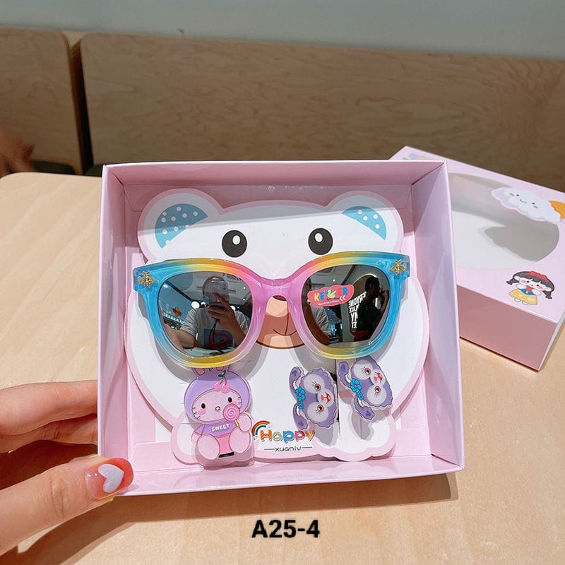 A25 Set Kacamata Hitam Anak Warna Warni Lucu Terbaru / Fashion Anak