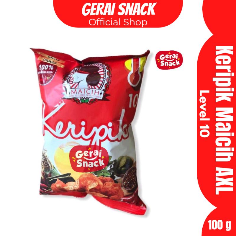 Keripik Macih AXL Level 10 - Keripik Sigkong Pedas Khas Bandung 100g