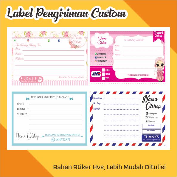 Jual STIKER LABEL PENGIRIMAN ONLINE SHOP STIKER ALAMAT STIKER OLSHOP LABEL KIRIM OLSHOP