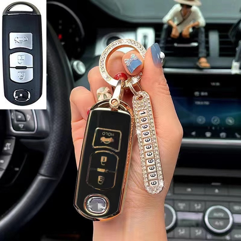 Car Remote Key Case For Mazda 6 Mazda 3 Axela Atenza Cx-7 Cx-9 Cx-5 Cx5 2015 2016 2017 2018 Keychain