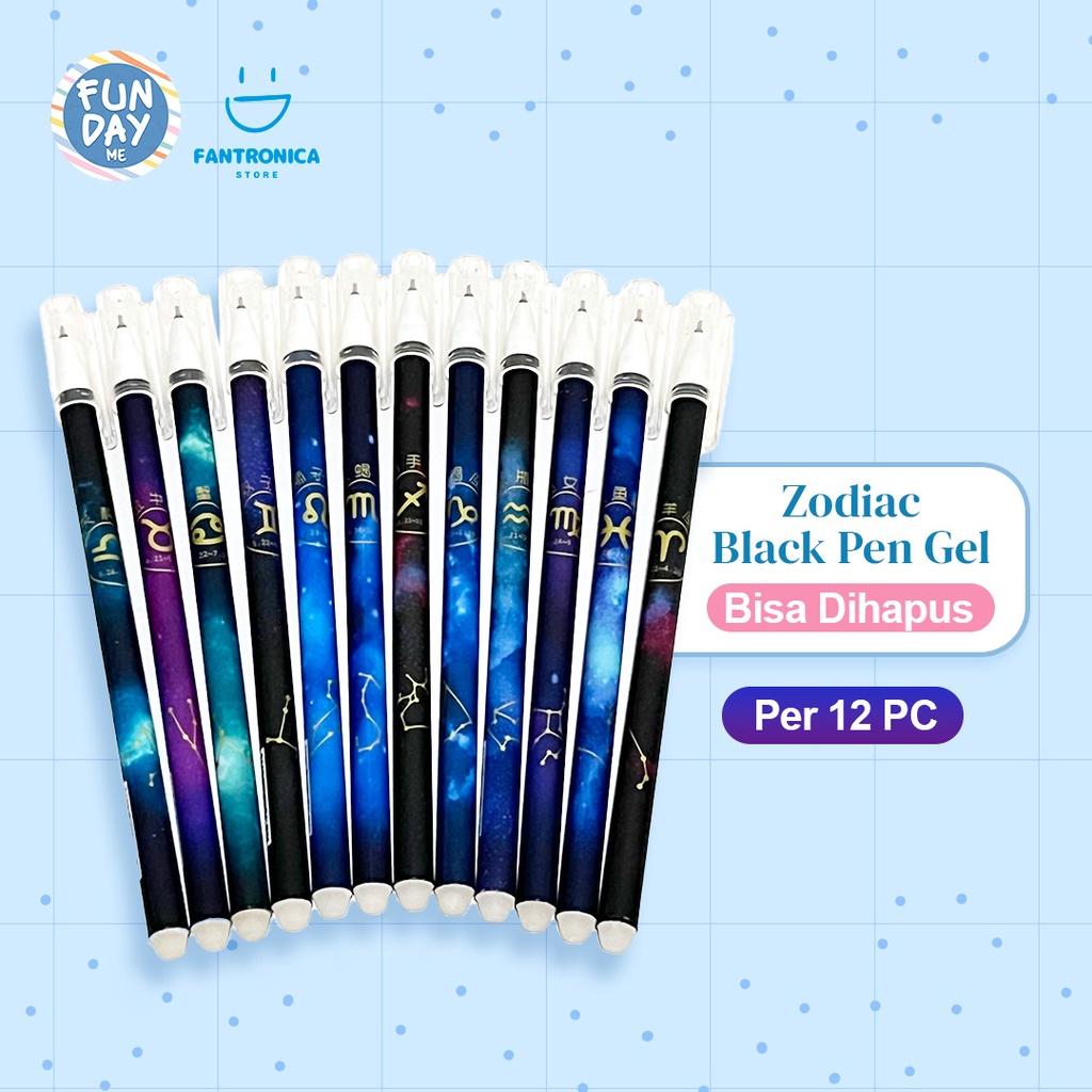 

Pen Bisa hapus / Pen Gel Hapus / Pen Erasable / Fancy Pen Erasable Lucu Motif Zodiac (12 PC)