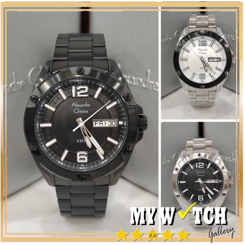 Alexandre Christie AC 6518 ME Jam Tangan Alexander Christie Pria Original Diameter 4,5 cm