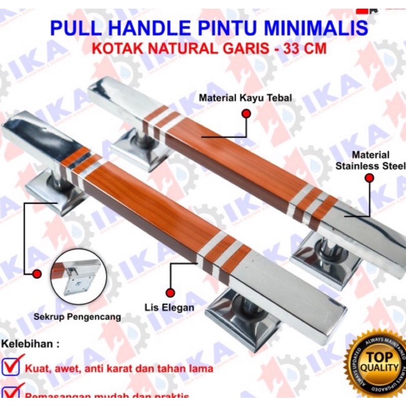 Pull handle stanlis steel tebal UK 33 cm tarikan pintu pegangan pintu perlngkpn pintu stanlis steel