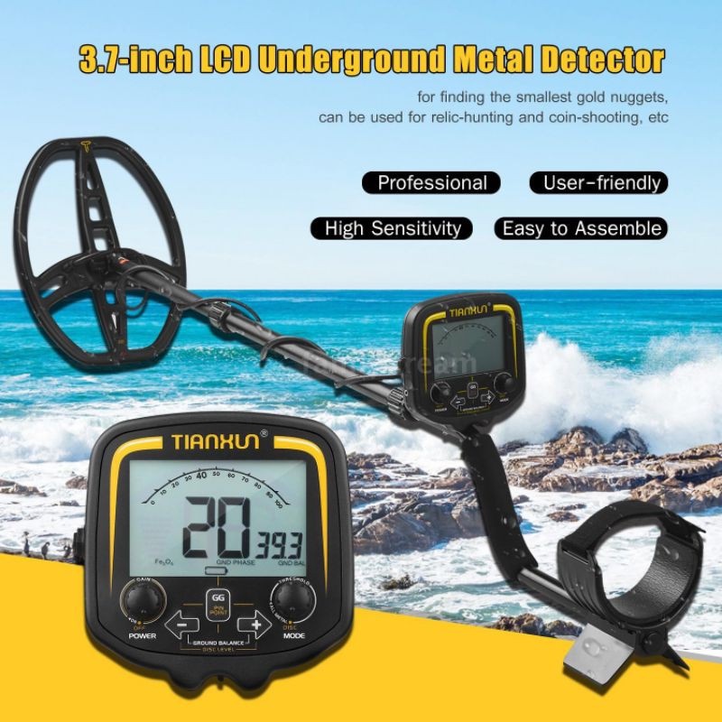 metal detector pendeteksi logam dan emas ori detektor logam Portable High Sensitivity underground me