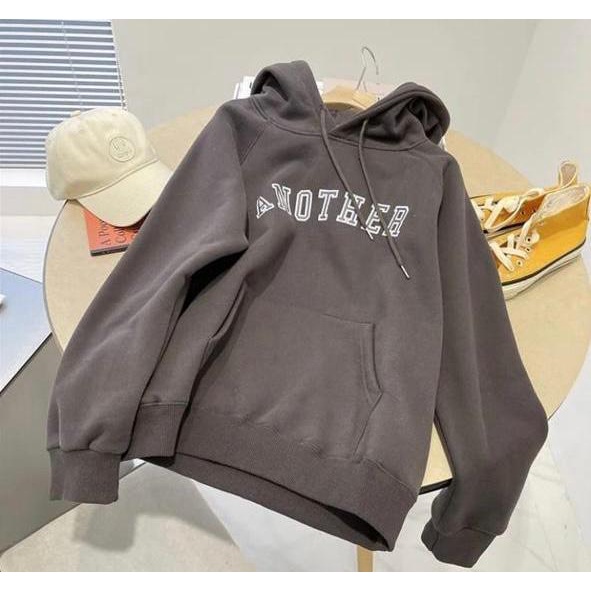 ANOTHER HOODIE SWEATER HOODIE WANITA BAHAN FLECEE