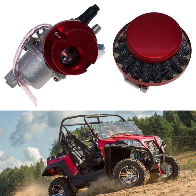 Karburator Motor Mini Dengan Filter Udara Pengganti Untuk 43cc-49cc 2 Stroke ATV Quad Dirt Bike Scooter