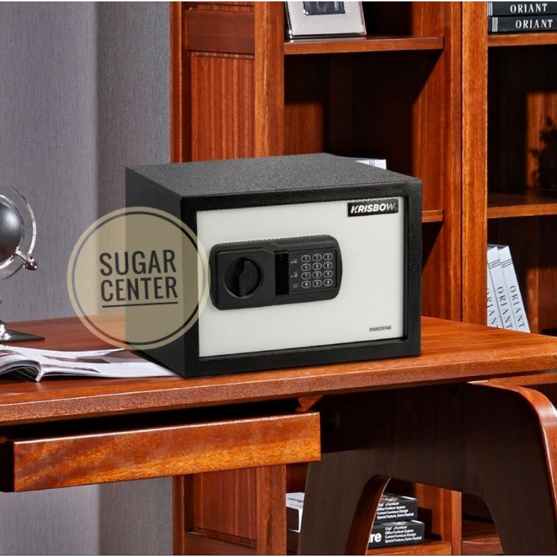 Krisbow Brankas Besi Hitam Putih/Krisbow Steel Safe/Brankas Kotak Penyimpanan/Safe Deposit Box Krisb