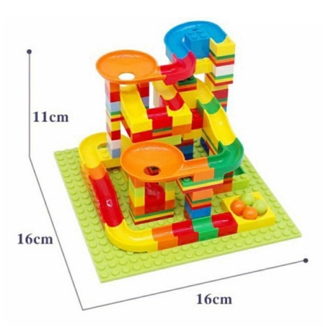 Mainan Anak Slide Ball Building BlockS DIY Maze Ball Marble Race 7003