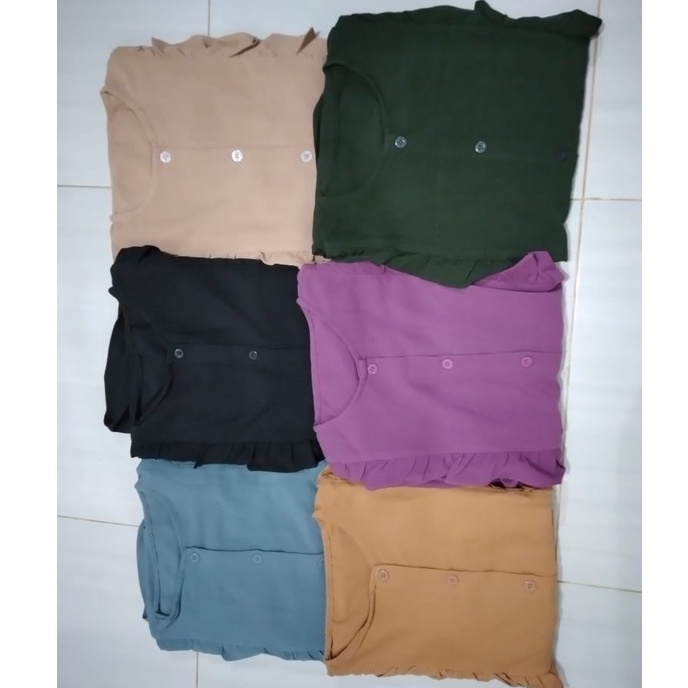ANDINE ANNASIHAH DAN NAZLA BY AKU KARISSA NEW ONE SET STELAN CELANA  itycrepe adem baju muslim wanita syari casual pastel hijab fashion