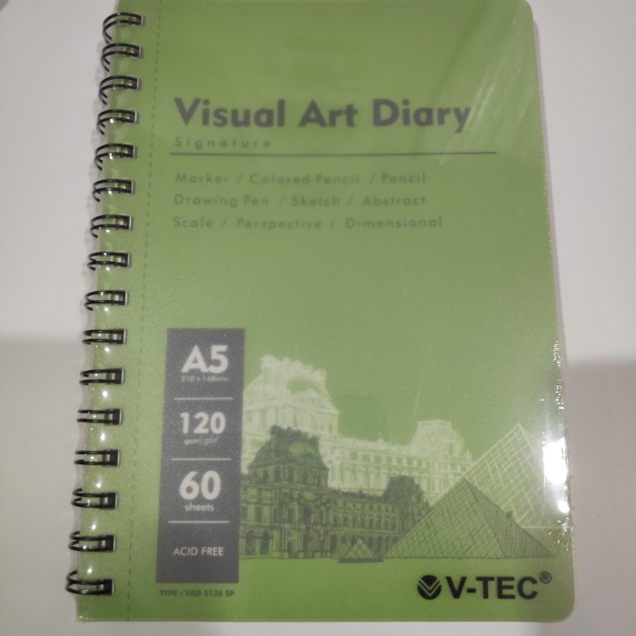 

Diskon Vtec Spiral Visual Art Diary (Sketch Book) A5 120Gsm 60Sht Limited